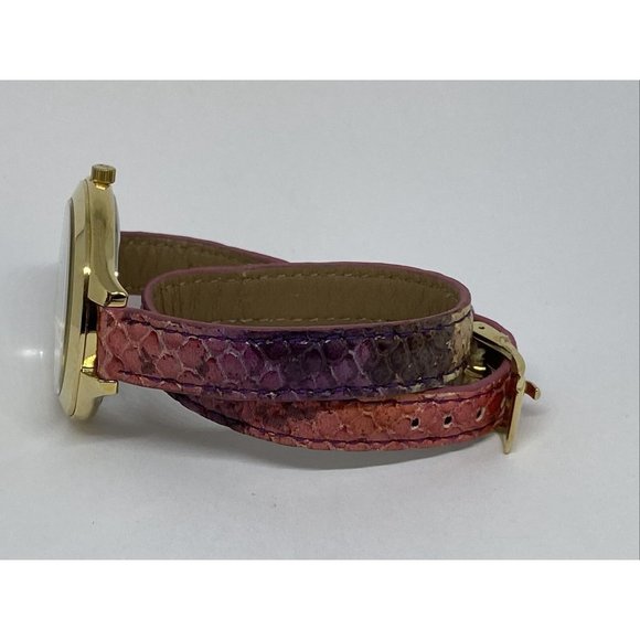 Michael Kors MK2390 Women's Pink Leather Analog Go - Picture 9 of 12